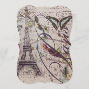 Manuscript Franse landvlinder Paris Eiffel Tower Kaart