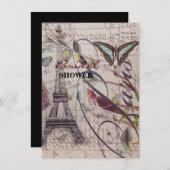 Manuscript Franse landvlinder Paris Eiffel Tower Kaart (Voorkant / Achterkant)