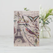 Manuscript Franse landvlinder Paris Eiffel Tower Kaart (Staand voorkant)