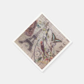 Manuscript Franse landvlinder Paris Eiffel Tower Servetten (Hoek)