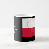 Manuscript Gepersonaliseerd POLAND FLAG Black Koffiemok (Center)