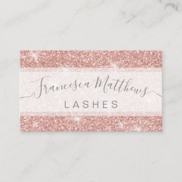 Manuscript Girly Chic Roos Gold Glitter Lashes Visitekaartje