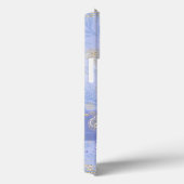 Manuscript Girly Gold Glitter Blue Jewel Foliage Case-Mate iPhone Case (Achterkant / Rechts)