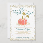 Manuscript Glitter Pumpkin Herfst in Love Vrijgeze Kaart (Voorkant)