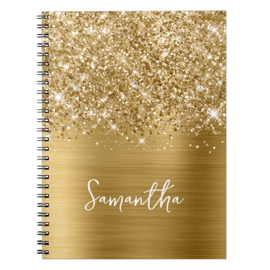 Manuscript Glittery Gold Glam Notitieboek (Voorkant)