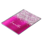 Manuscript Glittery Silver en Hot Pink Glam Notitieboek (Linkerzijde)