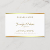 Manuscript Gold Calligrafie Moderne Verfijnde Plai Visitekaartje (Achterkant)