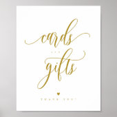Manuscript Gold Kaarten en Gifts Sign 8x10" Poster (Voorkant)