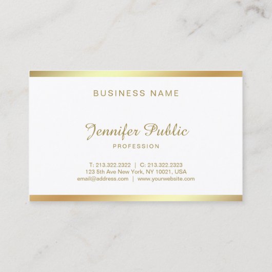 Manuscript Golden Calligrafie Elegant Smart Modern Visitekaartje (Achterkant)