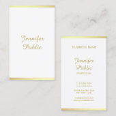 Manuscript Golden Calligraphy Creative  Modern Visitekaartje (Voorkant / Achterkant)