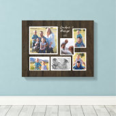 Manuscript Grandpas Blessings Family Photo Collage Canvas Afdruk (Insitu (Houten vloer))