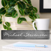 Manuscript Grey Chalkboard Pattern Business Name p Naambordje