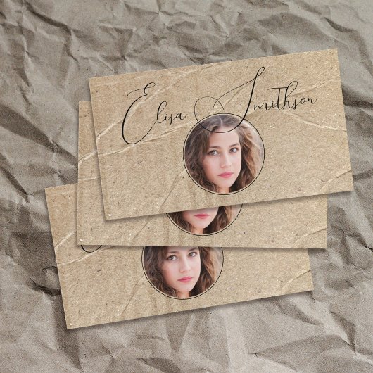 Manuscript & Grunge Social Media QR Code Unieke Fo Visitekaartje