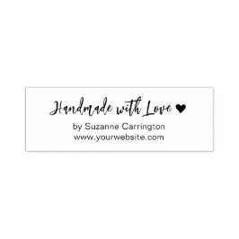 Manuscript Handgemaakt met Love Heart. Zakelijk Zelfinktende Stempel