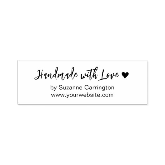 Manuscript Handgemaakt met Love Heart. Zakelijk Zelfinktende Stempel (Design)