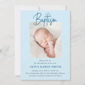 Manuscript Handgeschreven Baptisme Christening Fot Kaart (Voorkant)