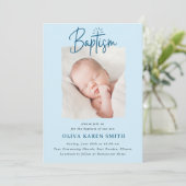 Manuscript Handgeschreven Baptisme Christening Fot Kaart (Staand voorkant)