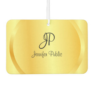 Manuscript Handgeschreven Monogram Faux Gold Sjabl Luchtverfrisser