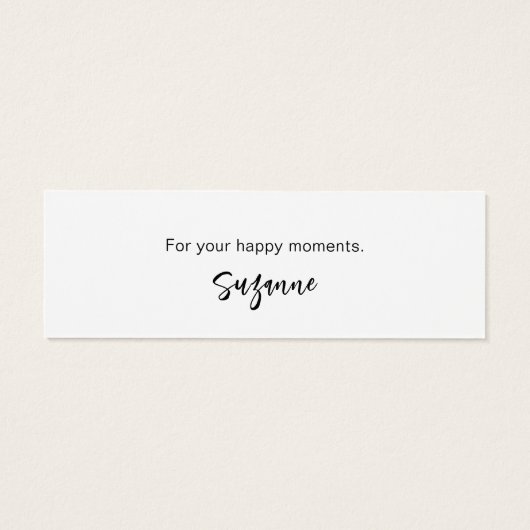 Manuscript Handmade with Love. Aangepast mini-Labe Mini Visitekaartjes (Achterkant)