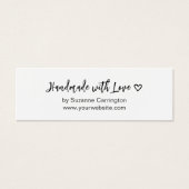 Manuscript Handmade with Love. Aangepast mini-Labe Mini Visitekaartjes (Voorkant)
