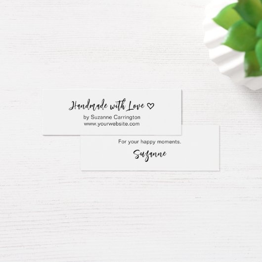 Manuscript Handmade with Love. Aangepast mini-Labe Mini Visitekaartjes (Bureau)