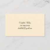 Manuscript Handtekening Gepersonaliseerde Bee Flor Contactkaartje (Achterkant)