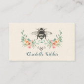 Manuscript Handtekening Gepersonaliseerde Bee Flor Contactkaartje (Voorkant)