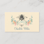 Manuscript Handtekening Gepersonaliseerde Bee Flor Contactkaartje (Voorkant)