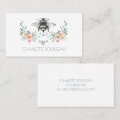 Manuscript Handtekening Gepersonaliseerde Bee Flor Contactkaartje (Voorkant / Achterkant)