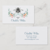 Manuscript Handtekening Gepersonaliseerde Bee Flor Contactkaartje (Voorkant / Achterkant)