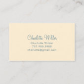 Manuscript Handtekening Gepersonaliseerde Bee Flor Contactkaartje (Achterkant)