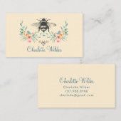 Manuscript Handtekening Gepersonaliseerde Bee Flor Contactkaartje (Voorkant / Achterkant)