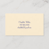 Manuscript Handtekening Gepersonaliseerde Bee Flor Contactkaartje (Achterkant)