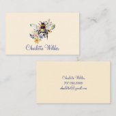 Manuscript Handtekening Gepersonaliseerde Bee Flor Contactkaartje (Voorkant / Achterkant)