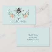 Manuscript Handtekening Gepersonaliseerde Bee Flor Contactkaartje (Voorkant / Achterkant)