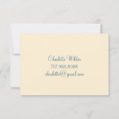 Manuscript Handtekening Gepersonaliseerde Bee Flor Notitiekaartje (Achterkant)