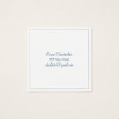 Manuscript Handtekening Gepersonaliseerde Bee Flor Vierkante Visitekaartjes (Achterkant)