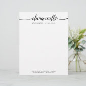 Manuscript Handwrittren Calligrafie Briefhoofd Sjabloon (Staand voorkant)