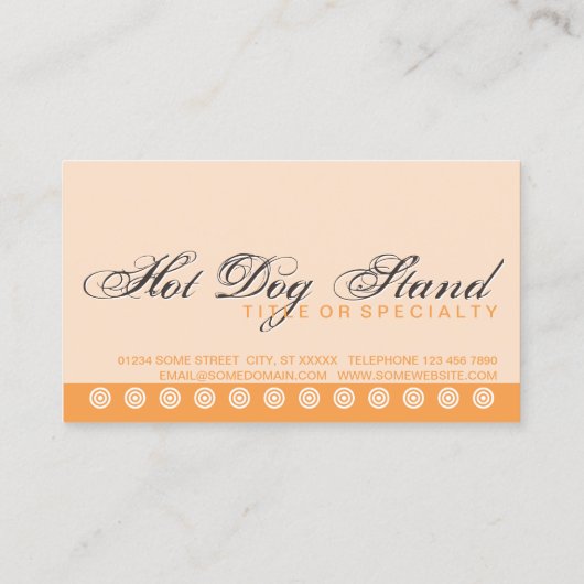 manuscript HOT DOGS klantenloyaliteitskaart Klantenkaartje (Achterkant)