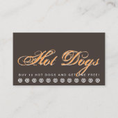 manuscript HOT DOGS klantenloyaliteitskaart Klantenkaartje (Voorkant)