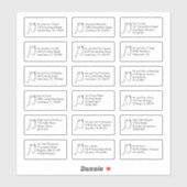 Manuscript Joy Kerstmis 18 Ontvankelijke Naam Adre Sticker (Vel)