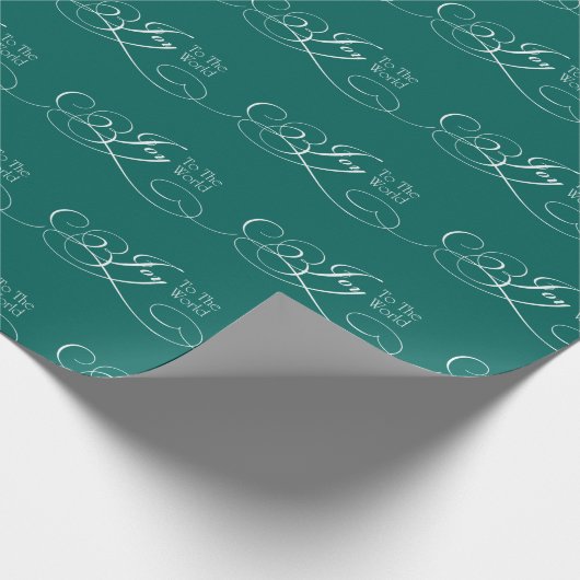 Manuscript Joy to the World Holiday Cadeaupapier (Hoek)