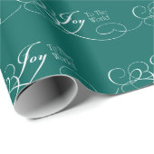 Manuscript Joy to the World Holiday Cadeaupapier (Rol Hoek)