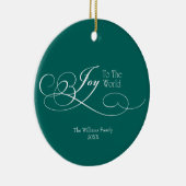 Manuscript Joy to the World Holiday Keramisch Ornament (Rechts)