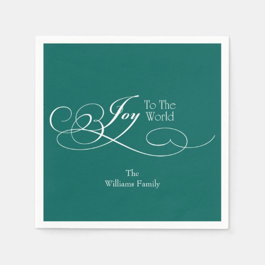 Manuscript Joy to the World Holiday Servet (Voorkant)