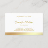 Manuscript kalligrafie Handgeschreven Gold Elegant Visitekaartje (Achterkant)