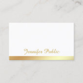 Manuscript kalligrafie Handgeschreven Gold Elegant Visitekaartje (Voorkant)