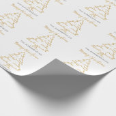 Manuscript kerstboomfamilie naam cadeaupapier (Hoek)