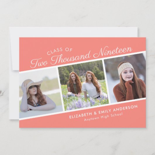 Manuscript Klasse van 2019 | Koraal 3 Foto's Afstu Kaart (Voorkant)