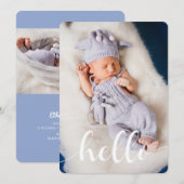 Manuscript Lettering Baby geboorteaankondigingen Aankondiging (Voorkant / Achterkant)